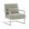Armen Living Skyline Modern Accent Chair In Gray Linen and Steel Legs LCSKCHGR - alternate 1
